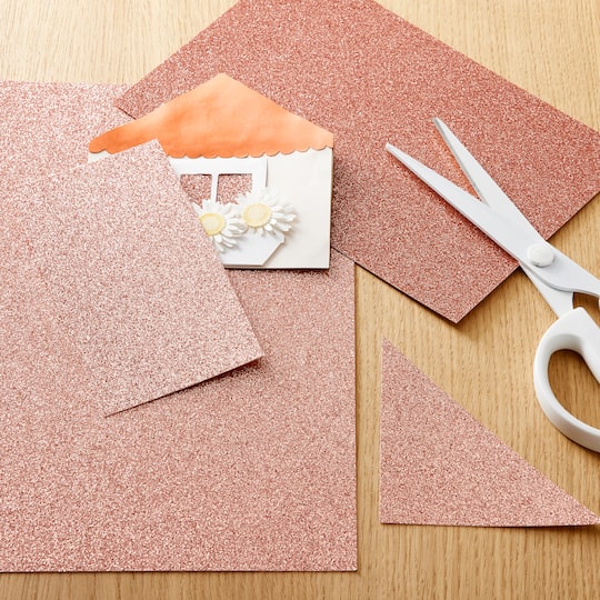 Rose Gold Glitter Cardstock Paper by Recollections™, 8.5" x 11"